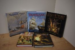 Naval History. Nelson and Trafalgar. Hardbacks in dust jackets. (5)