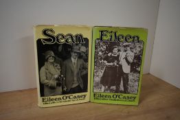 Biography. Signed copies. O'Casey, Eileen - Sean (1971, 1st) & Eileen (1976, 1st). Both with