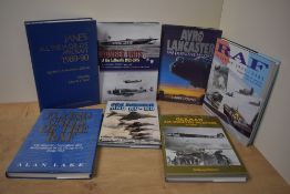 Military Aviation. Large format selection. Hardbacks in dust jackets. (7)