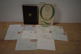 Sir Arthur Quiller-Couch. Correspondence and Inscribed Books. A small selection of hand-written