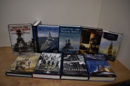 Naval History. Royal Navy interest. Hardbacks in dust jackets. (10)