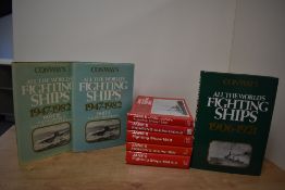 Naval History. Conway and Jane's Warship Recognition Annuals. A small selection, mixed dates. (8)