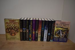 Literature. Terry Pratchett. A selection of the Discworld novels. Hardbacks in dust jackets. First