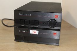 An Obelisk 3 integrated amplifier and power supply - a fantastic piece of British Hi Fi History