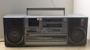 A JVC Ghetto Blaster with turntable and cassette player and tuner - sold as not working but a rare