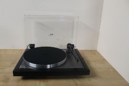 A Linn Axis Vintage high end turntable with dust cover - viewing recommended