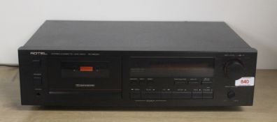 A Rotel stereo cassette deck RO9608X