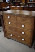 A Victorian scumbled style chest of two over three drawers, dimensions W106 D49 H112cm