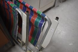 Two vintage folding deck/garden chairs