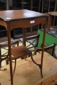An Edwardian mahogany plant stand