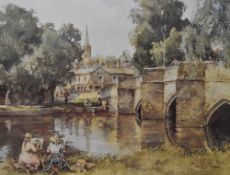 After Eric Richard Sturgeon (British 1920-1999) limited edition colour print 'By-The-Wye' idyllic