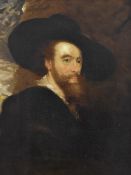 After Sir Peter Paul Rubens (Flemish 1577-1640) 19th century oil on canvas 'Self Portrait' within an