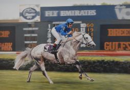 Stephen Smith (British, 20th Century) 'Daylami' a colour print depicting Daylami and Frankie Dettori