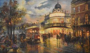 Local interest* after Graham Twyford (British b.1956) A night at The Coliseum, coloured canvas