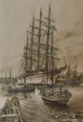 After John A Kendall (American 20th/21st century) monochrome print, entitled 'The Sea Cloud' a