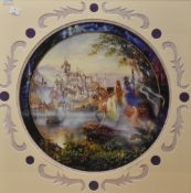 Local interest* after Graham Twyford (British b.1956) 'Escort to Camelot' attractive circular