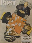 After Norman Rockwell (American 1894-1978) a set of six framed The Saturday Evening Post covers,