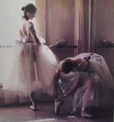After Douglas Hofmann (American b. 1945), coloured print, 'Afternoon Rehearsal', framed, mounted,
