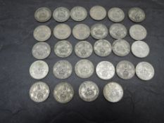A collection of GB George V Silver Shillings, 1927, 1929, 1935, 1937, 1938 x2, 1939, 1940 x2, 1941