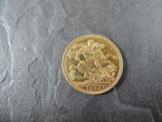 A 1893 Queen Victoria Gold Sovereign, George & Dragon, Jubilee head, Melbourne Mint, 8g