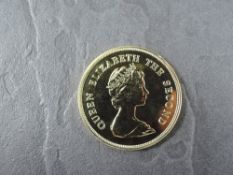 A 1979 Falkland Islands £150 Gold Coin, Southern Sea Lion to reverse, Uncirculated in plastic