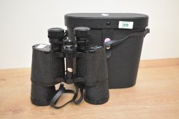 A pair of Prinz 16 x 50 binoculars with carry case, h19cm