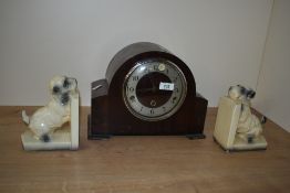 A pair of novelty vintage ceramic west highland terrier book ends, h16cm, sold together with an