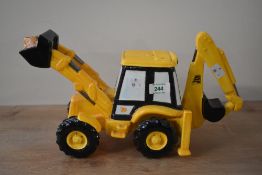 A yellow ceramic JCB tea pot, marked to base, pattern 754080, H20cm