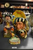 A large vintage Royal Doulton Bone China Character Toby Jug, stamped 'The Falconer' to base, pattern