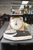 A large vintage Salter weight Thermoscale, h35cm, sold together with a SECA weight scale.