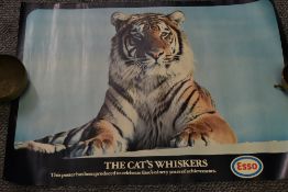 A late 20th century advertising poster for Esso Gas, depicting tiger and printed below 'The Cat's