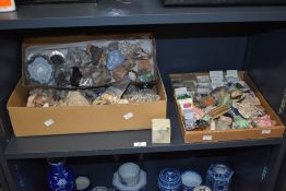 An impressive collection of rock and mineral samples, some boxed and labelled, to include Blue John,