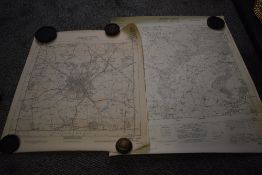 A group of ordnance survey maps, to include Upton St. Leonards, St Anne, Swindon ect
