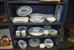 A large late 20th century Royal Worcester Herb pattern dinner service, to include fruit bowl,