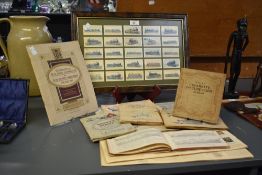 A vintage framed set of 25 Lambert and Butler cigarette cards, w46cm, sold together with a