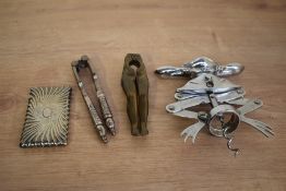 An attractive early 20th century silver plated vesta case, decorated having a fluted wave pattern,