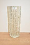 A Sklo Union glass maze design vase by Frantisek Visner Hermanova, h25cm