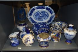 A large selection of blue and white ceramics, to include Losol ware, Ashinorth Bro, Late Mangers ect