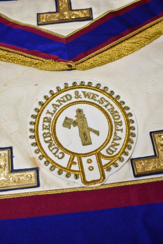 Seven pieces of local interest Masonic Regalia comprising six Westmorland and Cumberland district - Image 13 of 30
