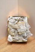A quantity of antique and vintage lace, including hand-embroidered scalloped edging examples, hand-