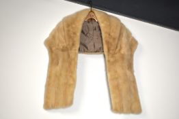 A vintage blonde mink stole.