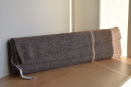 A bolt of 100% Herdwick wool tweed, in plain brown 'Pattern No. HT412', measuring 4m long and