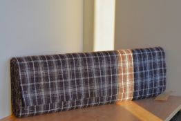 A bolt of 100% Jacobs wool tweed, brown with cream tartan check Pattern No. J7, 6m long and 150cm (