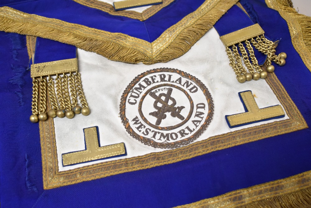 Seven pieces of local interest Masonic Regalia comprising six Westmorland and Cumberland district - Image 26 of 30