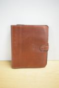A Mulberry red leather planner 18.5x23cm