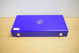 A Watermans Forty pen hard case, slight wear to vinyl interior