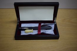 A Danitrio Sho-Genkai Eyedropper fill fountain pen, known as the Baby Genkai, made from Raw
