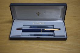 A boxed Parker 88 converter fill fountain pen in matt navy