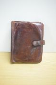 A The Bridge filofax in brown leather 23 X 18cm some scratches to leather