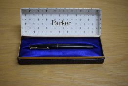 A Parker 61 Insignia converter fill fountain pen in gold plate